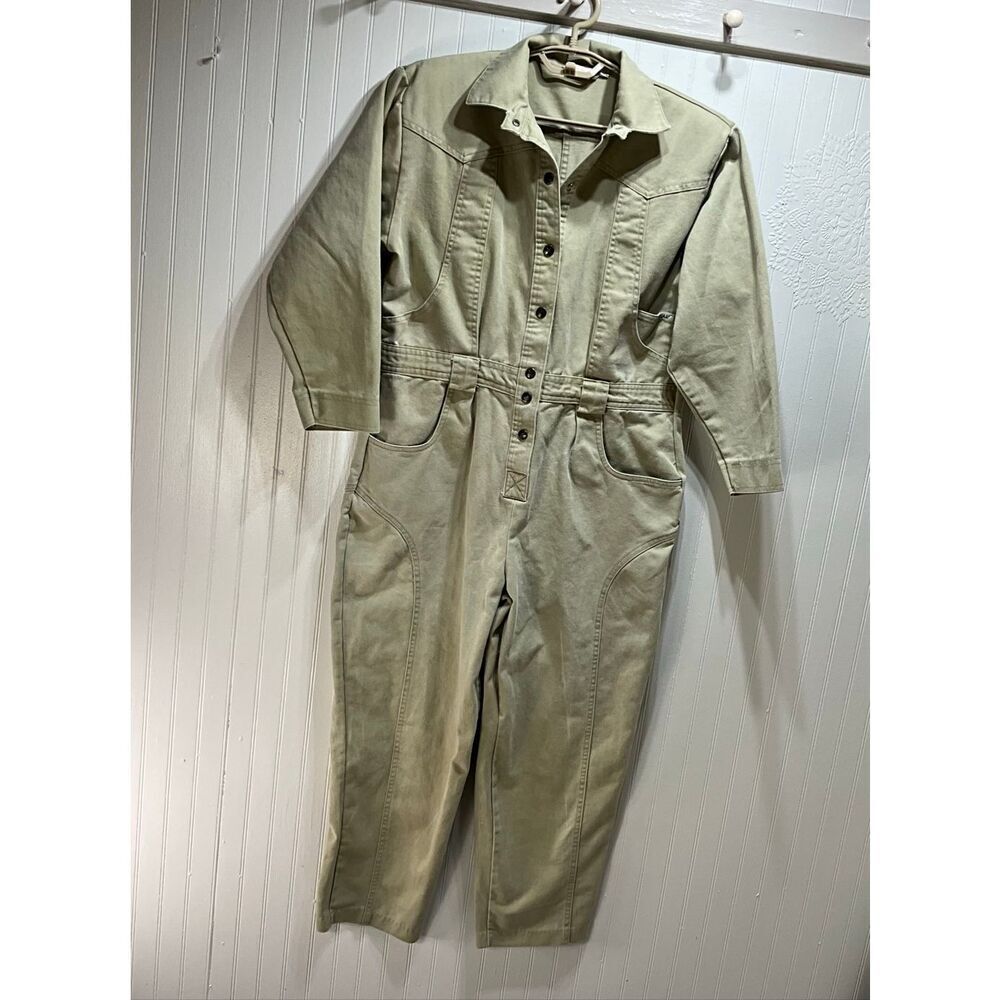 VINTAGE 80’s IDEAS Tan Denim Jumpsuit